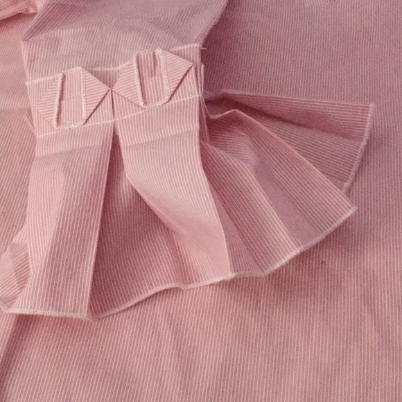 Ivanka Trump - Pink Striped Split Neck Blouse - Picture 8 of 8